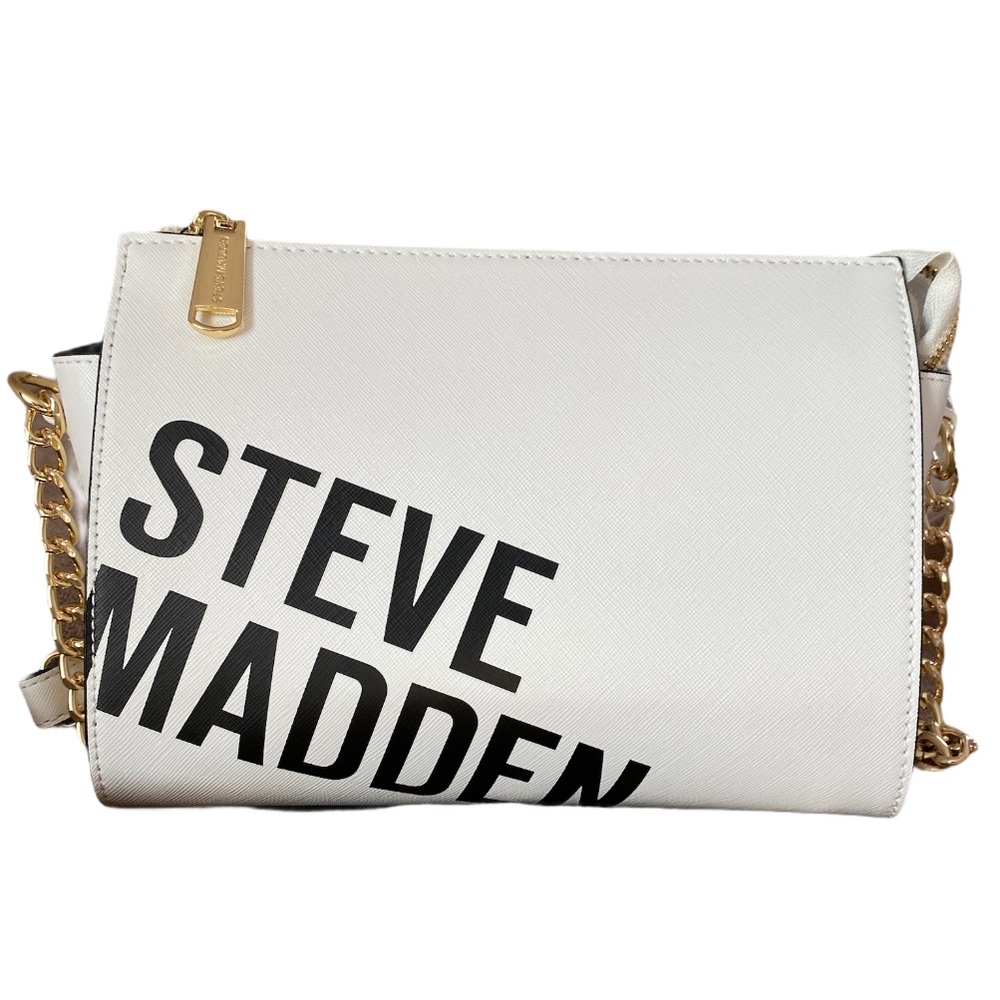 NWT WHITE/BLACK STEVE MADDEN HANDBAG